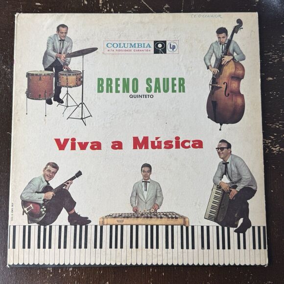 Breno Sauer Quinteto Viva A Musica Columbia Brazil 1960 Latin Jazz Samba VG+ - Picture 1 of 6